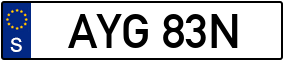 Trailer License Plate